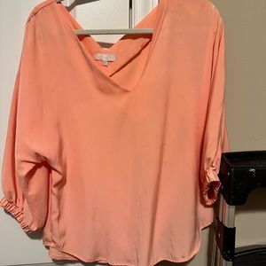 Peach GLAM Blouse Shirt